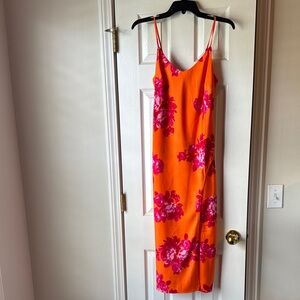 Floral Orange and Pink Dress